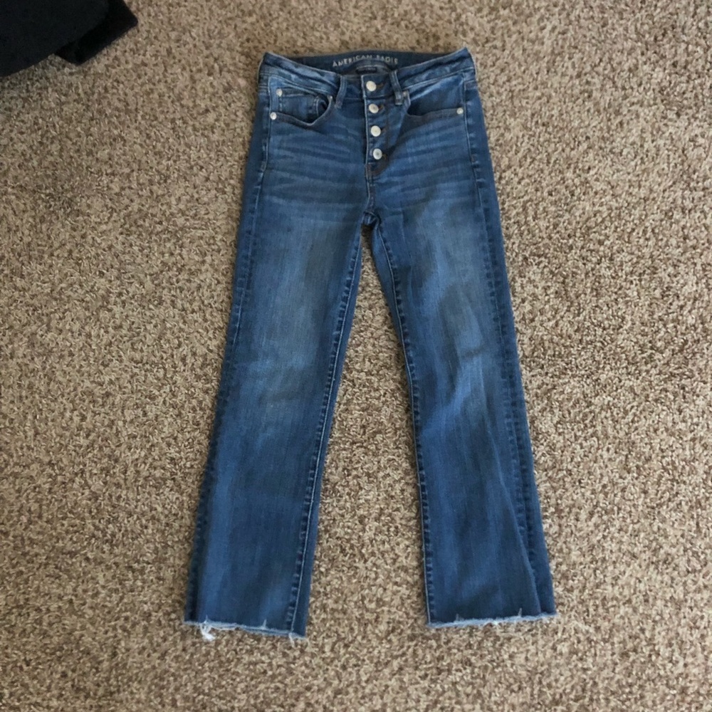 American Eagle High Waisted Crop Flare Jean